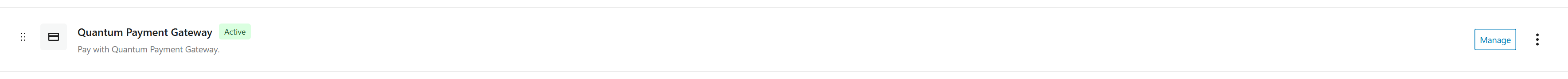 Manage Quantum Payment Gateway